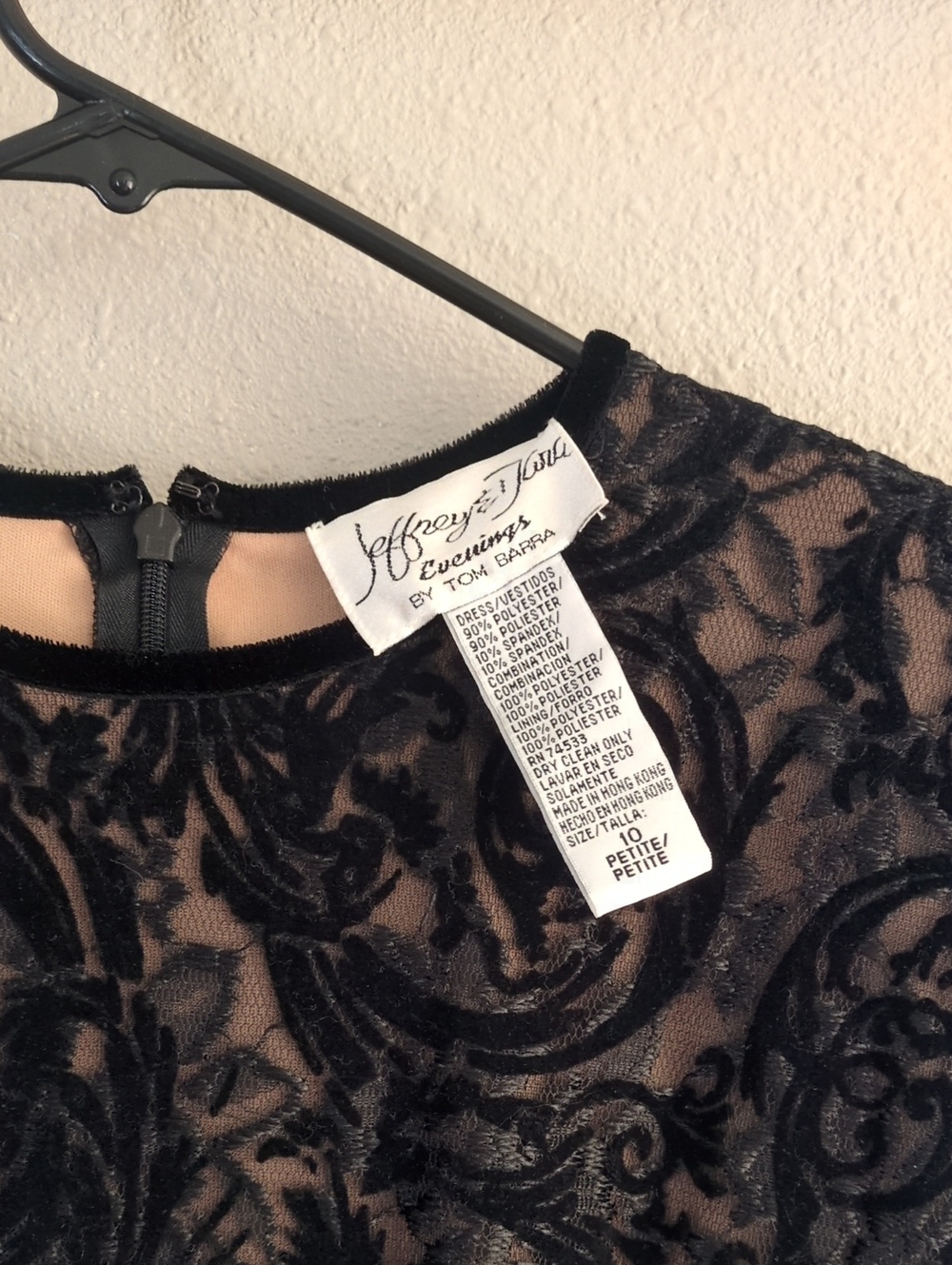 - Jeffrey & Dara Black Velvet Formal Dress